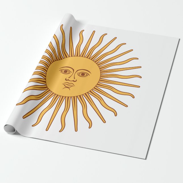 Papel De Presente Sol de maio (Desenrolado)