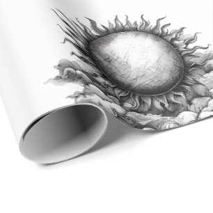 Papel De Presente Sol Nublado