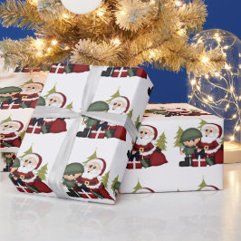Papel De Presente Soldado Militar e Natal Personalizados