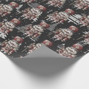 Papel De Presente Soldado Nocaucracker Capitão Árvores de Natal