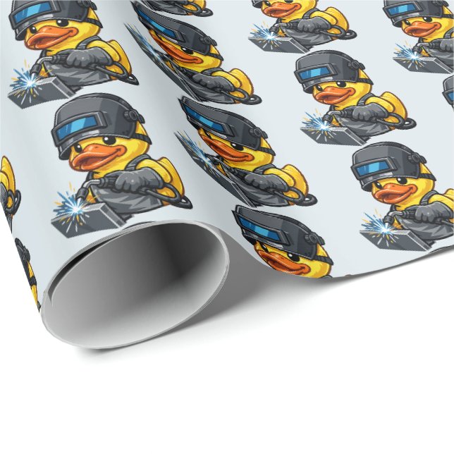 Papel De Presente Soldador Pato de Borracha (Ponta do rolo)
