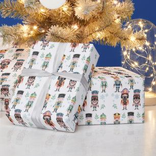 Papel De Presente Soldados de Brinquedos do Nozes de Natal