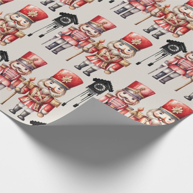 Papel De Presente Soldados Quebra-Nozes Relógios Cuco (Ponta)