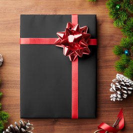 Papel De Presente Solid Black Wrapping Paper