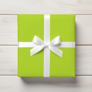 Papel De Presente Sólido De Citros De Verde limão Brilhante