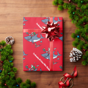 Papel De Presente Sonhando com um Excelente de vermelho branco do Na