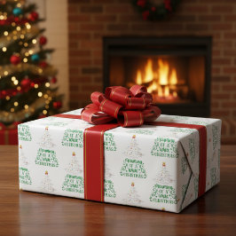 Papel De Presente Sonho Com Um Livro Branco De Natal