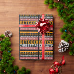 Papel De Presente Sonho com um padrão de kit Faux CHRISTMAS BITCOIN<br><div class="desc">Divertido Sonho de um papel de moldagem de padrão BITCOIN CHRISTMAS Faux Knit em um design de inspiração nórdica. A redação diz que estou SONHANDO DE UM NATAL DE BITCOIN e é decorada com árvores de Natal, flocos de neve e moedas de Bitmoney. Mostre a sua paixão por Bitmoney com...</div>