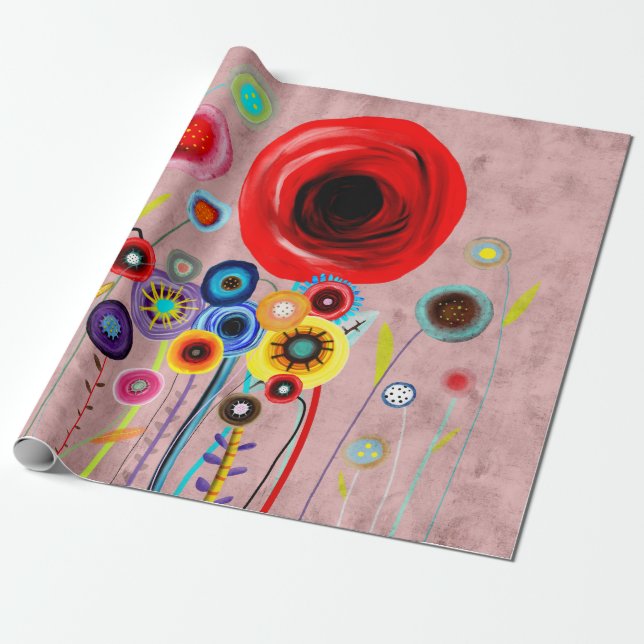 Papel De Presente Sonho de Vintage de Casamento (Desenrolado)