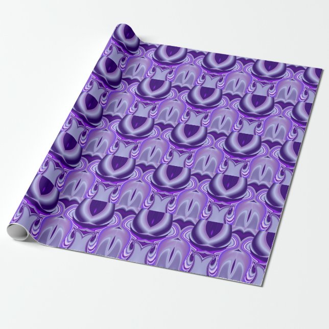 Papel De Presente Sonho Purple Rainbow (Desenrolado)