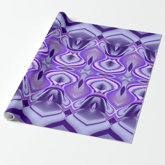 Papel De Presente Sonho Roxo, Abstrato Fantasy Arte Arco-Íris (Desenrolado)
