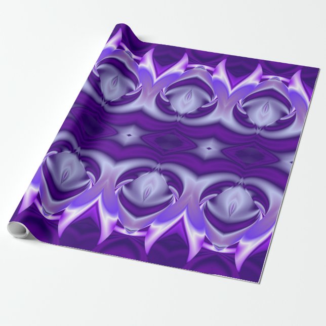 Papel De Presente Sonho Roxo, Abstrato Fantasy Arte Arco-Íris (Desenrolado)