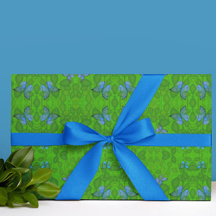 Papel De Presente Sonhos da Floresta Tropical Borboleta Vine Todos o