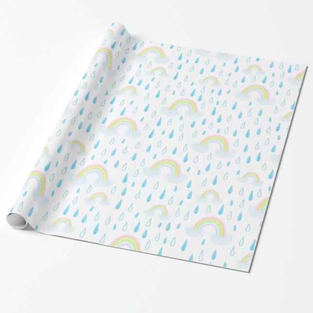 Papel De Presente Sonhos do Arco-íris (Desenrolado)