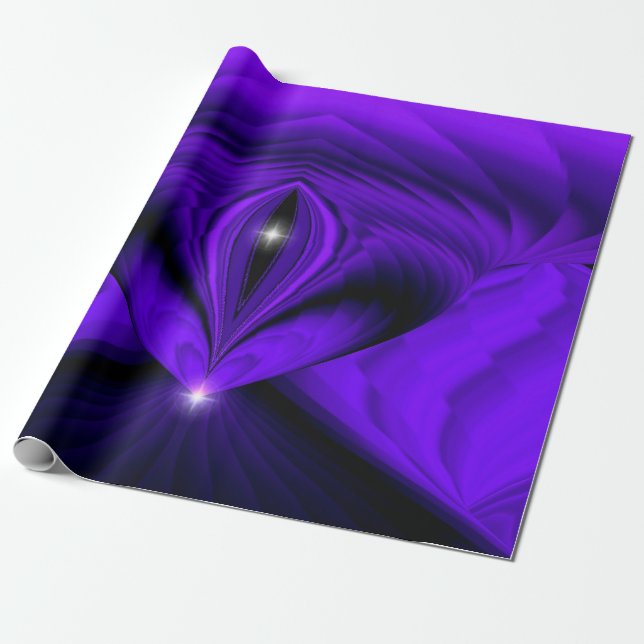 Papel De Presente Sonhos Roxos Arco-Íris, Duas Estrelas (Desenrolado)