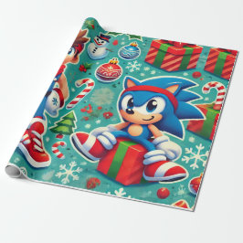 Papel De Presente Sonic, o natal do ouriço