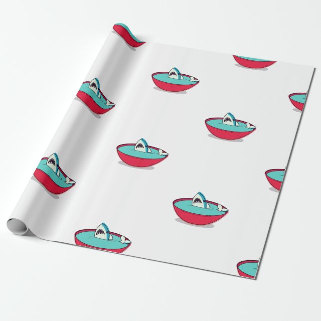 Papel De Presente Sopa de Barbatana de Tubarão (Desenrolado)