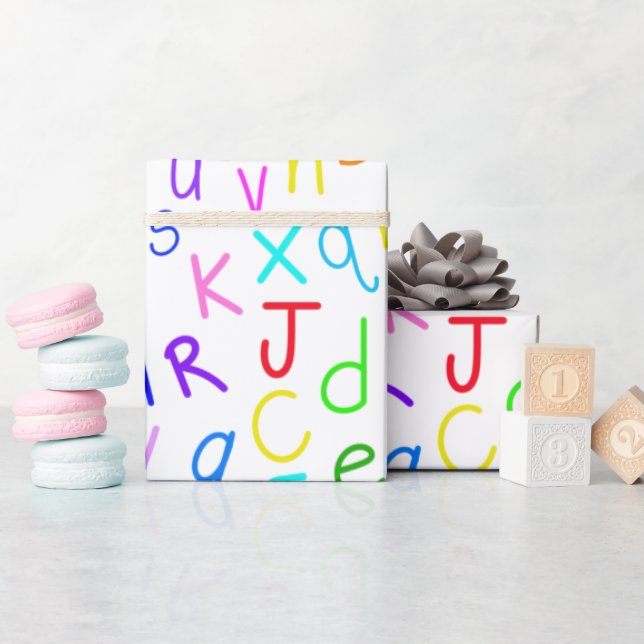 Papel De Presente Sopa de Letras (em branco) (Chá de bebê)