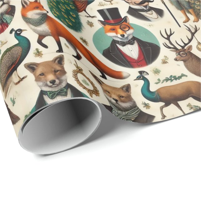 Papel De Presente Sophisticated Aristocratic Christmas Wrapping Pape (Ponta do rolo)