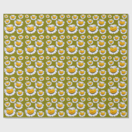 Papel De Presente Sorrisos Alegres de Camomilas