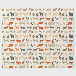 Papel De Presente Sorte de animais imaginários