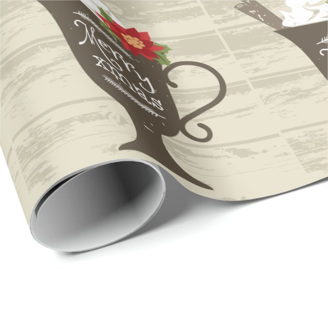 Papel De Presente Sorvete de Natal Merry (Ponta do rolo)