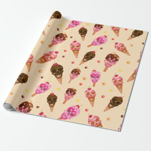 Papel De Presente Sorvete do crânio