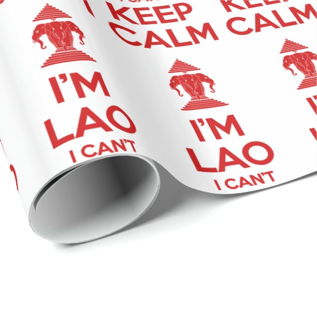 Papel De Presente Sou Lao Não posso ficar calmo (Ponta do rolo)