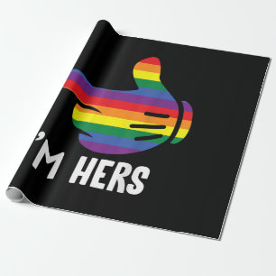 Papel De Presente Sou o Arco-íris dela Casal Lésbico LGBT Orgulho En