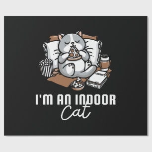 Papel De Presente Sou um gato indoor - Gato introvertido