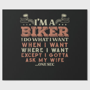 Papel De Presente Sou um motociclista, faço o que quero, motocicleta