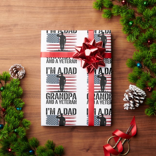 Papel De Presente Sou um pai avô e veterano nada me assusta (Presente de Natal)