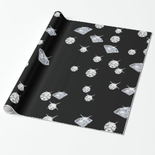 Papel De Presente Sparkle Diamantes