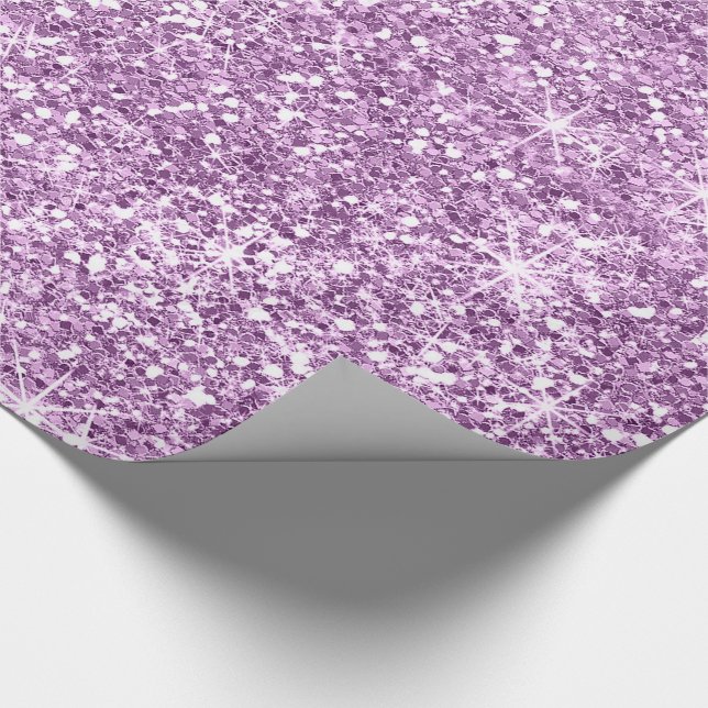 Papel De Presente Sparkles - brilho do falso do roxo 1 (Ponta)