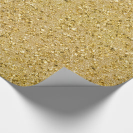 Papel De Presente Sparkles do ouro - falso Dourado Jeweled Glitter1