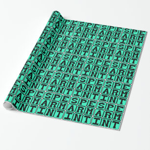 Papel De Presente Spearmint, Chiclete Flavor