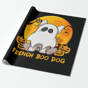 Papel De Presente Spider Gift Bulldog Francês Com Pumpkin Spider