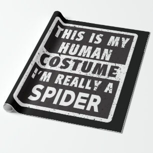 Papel De Presente Spider Halloween Figurume Engraçado Aranha Fantasi