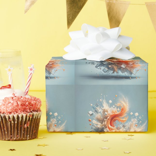 Papel De Presente Splash Tropical (Festa de aniversário)