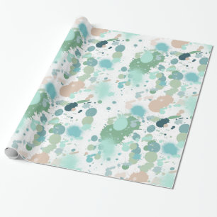 Papel De Presente Splatters da pintura da aguarela