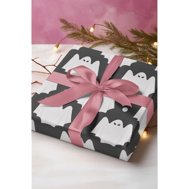 Papel De Presente Spooky Ghost Halloween (Criador carregado)