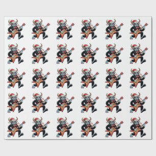 Papel De Presente Spooky Krampus Guitar Electric Rock Christmas
