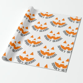Papel De Presente Spooky Season e Jack O Lantern Halloween