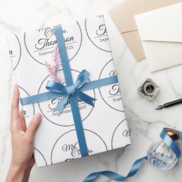 Papel De Presente Sr. Data de Celebração da & Sra. Wedding