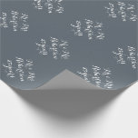 Papel De Presente Sr. e Sra. 25o papel de envolvimento do<br><div class="desc">Sr. e Sra. personalizados 25o papel de envolvimento do aniversário de casamento. O papel de embrulho elegante do dia do casamento para o casal, o marido e a esposa ou weds recentemente. O número customizável de anos gosta do texto 1, 5, 10, 25, 40 etc. Personalizable e do cinza do...</div>
