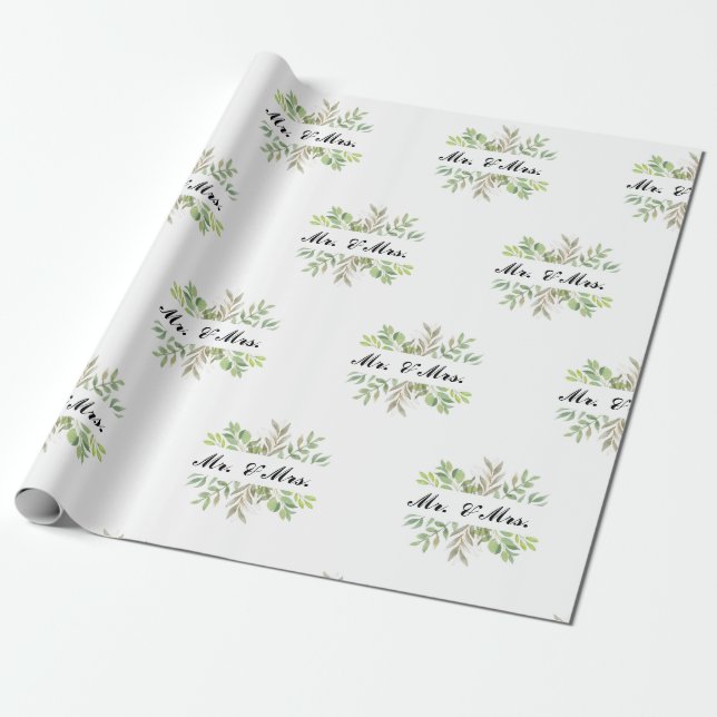 Papel De Presente Sr. e Sra. Casamento (Desenrolado)