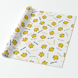Papel De Presente Sr. Feliz que dançam & que sorriem