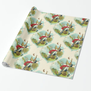 Papel De Presente SR. PELICANO FISHING, creme