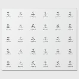 Papel De Presente Sr. & Sra. adicionar nome da família data ano casa