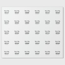 Papel De Presente Sr. & Sra. adicionar nome da família data ano casa